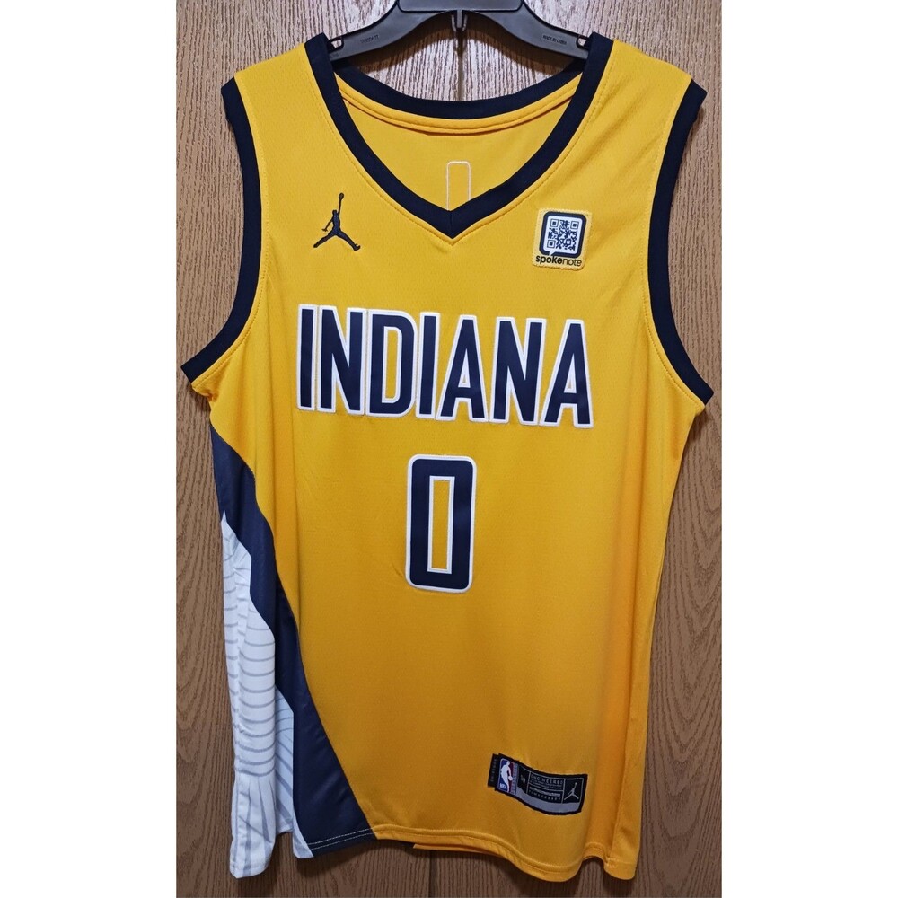 Tyrese Haliburton (Jordan)-(Pacers)-(Jersey)-(Yellow)-(Good Cond.)-(L)-$105.00